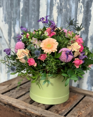 Floral Burst Hat Box