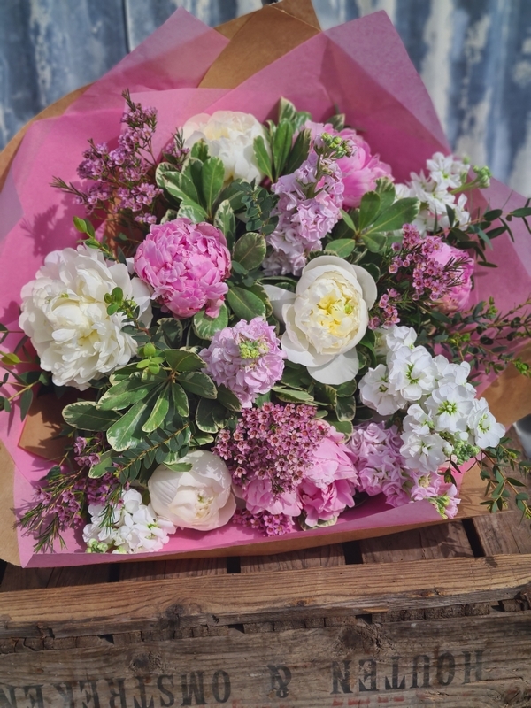 Peony Paradise Hand Tied
