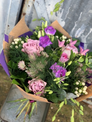 Purple Rain Hand Tied Bouquet