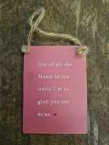 Mum 'Glad you're mine' Mini Sign