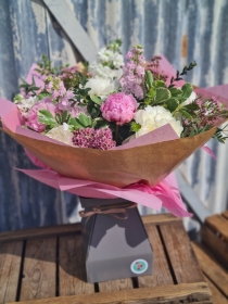 Peony Paradise Aqua Hand Tied