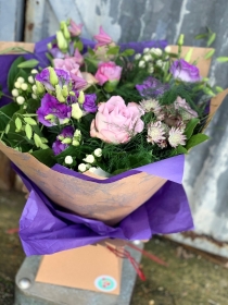 Purple Rain Aqua Hand Tied Bouquet